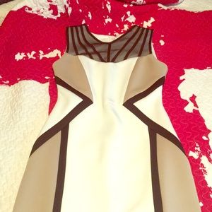 GORGEOUS Sheer and color block CK Dress